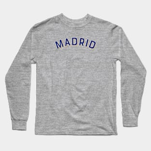 Madrid Spain Vintage Arched Type Long Sleeve T-Shirt